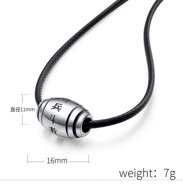 pendant necklaces national style titanium steel six character truth men's beads, Silver
pendant necklaces national style titanium steel six character truth men's beads, Silver