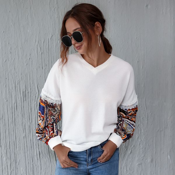 2021 new women sweatshirt hoodies spring autumn v neck retro printed lace patchwork long sleeve hoodie fashion casual loose pullover 1h, Black
2021 new women sweatshirt hoodies spring autumn v neck retro printed lace patchwork long sleeve hoodie fashion casual loose pullover 1h, Black