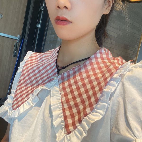 1 piece muticolor fashion plaid false women girls students literary small cape cotton british detachable collar, Blue;purple
1 piece muticolor fashion plaid false women girls students literary small cape cotton british detachable collar, Blue;purple