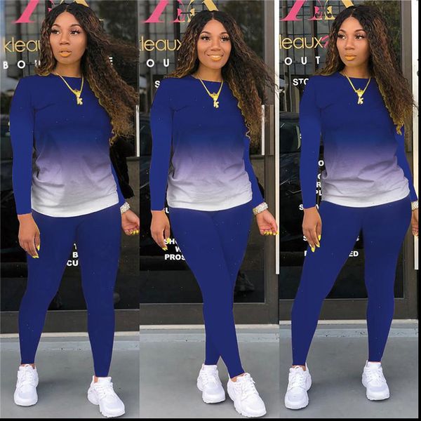 womens two piece outfit jogger suit gradient long sleeve pullover t shirts pants leggings set casual tracksuit sweat suits, Gray
womens two piece outfit jogger suit gradient long sleeve pullover t shirts pants leggings set casual tracksuit sweat suits, Gray