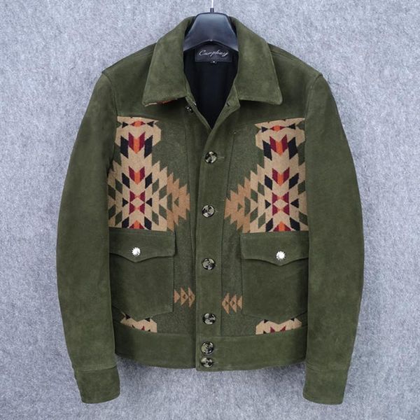 men's leather & faux .wholesales.men vintage style patchwork genuine jacket.us casual cow suede coat.quality plus size, Black
men's leather & faux .wholesales.men vintage style patchwork genuine jacket.us casual cow suede coat.quality plus size, Black