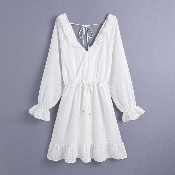 fashion women plaid shirt dress with tie backless v-neck long sleeves chic lady fashion short dresses woman robe 210709, Black;gray
fashion women plaid shirt dress with tie backless v-neck long sleeves chic lady fashion short dresses woman robe 210709, Black;gray