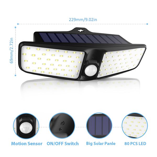 2021 new 80 leds wall motion sense pir wireless home securitys proof d'water in the air gardens solar light driveway k08n
2021 new 80 leds wall motion sense pir wireless home securitys proof d'water in the air gardens solar light driveway k08n