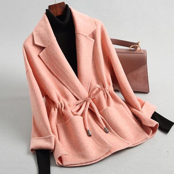 women's wool & blends winter coat women 2021 elegant jacket autumn double-faced woolen coats ladies spring vintage casaco feminino 73, Black
women's wool & blends winter coat women 2021 elegant jacket autumn double-faced woolen coats ladies spring vintage casaco feminino 73, Black