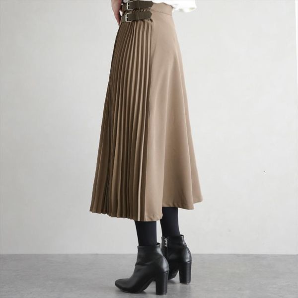 autumn winter irregular sashes womens skirts mid calf pleated vintage high waist casual female faldas, Black
autumn winter irregular sashes womens skirts mid calf pleated vintage high waist casual female faldas, Black