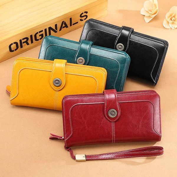 wallets european and american style leather ladies wallet rfid long clutch cowhide multifunctional, Red;black
wallets european and american style leather ladies wallet rfid long clutch cowhide multifunctional, Red;black