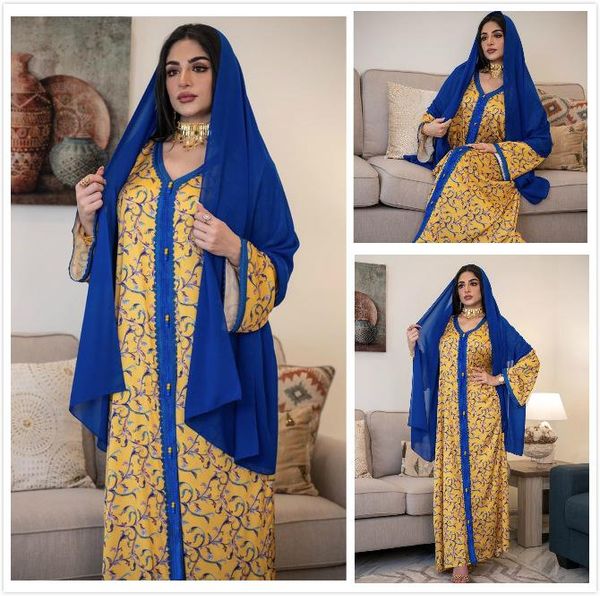 casual dresses abaya turkish muslim women female printed floral gowns dubai buttons long sleeves v neck patchwork dress floor length, Black;gray
casual dresses abaya turkish muslim women female printed floral gowns dubai buttons long sleeves v neck patchwork dress floor length, Black;gray