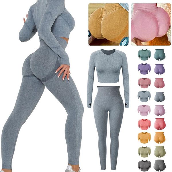 women's leggings women fitness gyms 2 piece outfits for workout set seamless athletic crop high waist push up panties, Black
women's leggings women fitness gyms 2 piece outfits for workout set seamless athletic crop high waist push up panties, Black