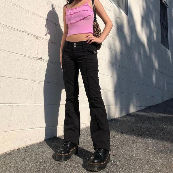 women's pants & capris 2021 y2k cargo casual mid waist 90s pocket skinny trousers harajuku women streetwear trendy clothing, Black;white
women's pants & capris 2021 y2k cargo casual mid waist 90s pocket skinny trousers harajuku women streetwear trendy clothing, Black;white