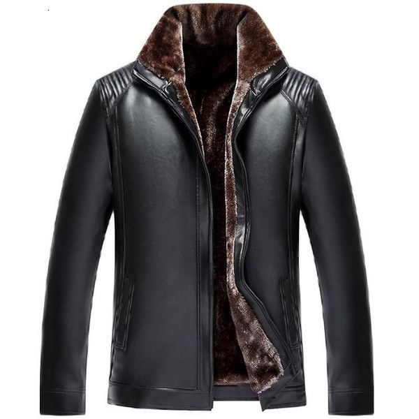 men leather jacket fashion brand quality fleece lined motorcycle bomber faux leather coats male outerwear winter jacket, Black
men leather jacket fashion brand quality fleece lined motorcycle bomber faux leather coats male outerwear winter jacket, Black