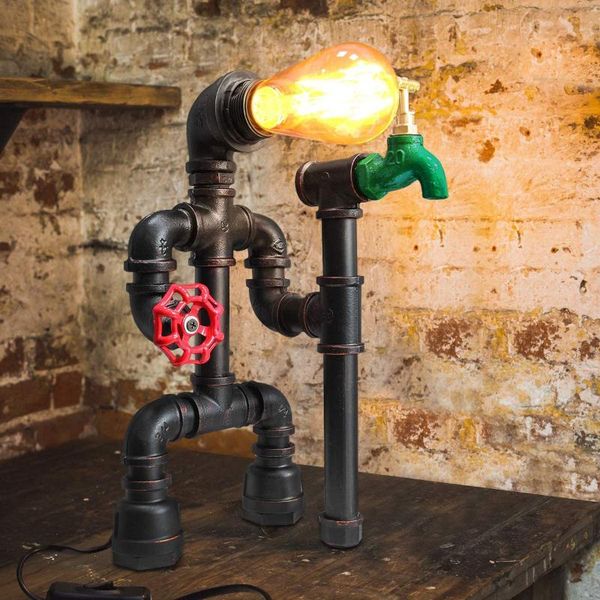 table lamps loft vintage industrial steam punk bar cafe lamp creative personality iron water pipes decorations
table lamps loft vintage industrial steam punk bar cafe lamp creative personality iron water pipes decorations