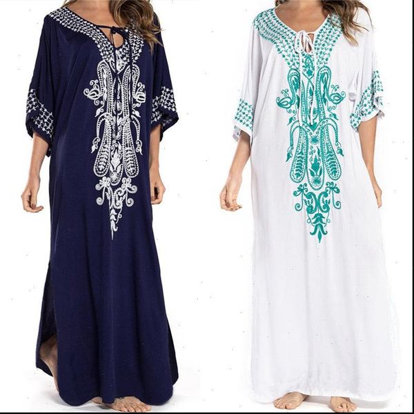 2021 indie folk lace up v neck batwing sleeve summer beach dress tunic beachwear kaftan maxi dress robe sarong n775, Black;gray
2021 indie folk lace up v neck batwing sleeve summer beach dress tunic beachwear kaftan maxi dress robe sarong n775, Black;gray