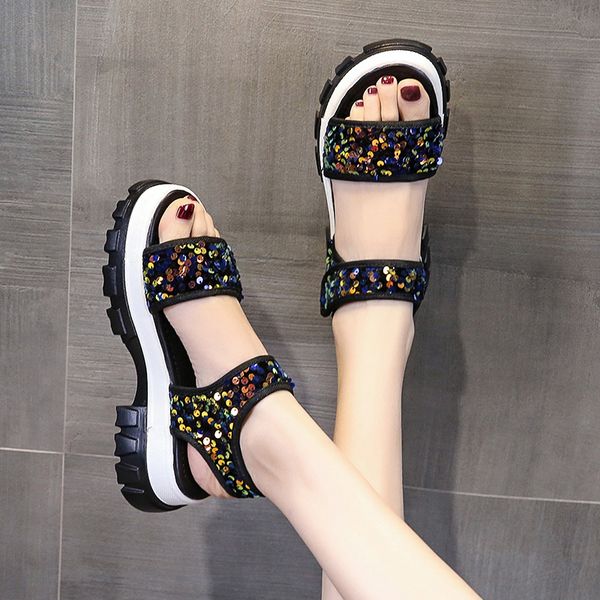 shining sequin flat sandals women summer 2021 new comfortable platform casual shoes woman fashion open toe beach sandalsdress shoes, Black
shining sequin flat sandals women summer 2021 new comfortable platform casual shoes woman fashion open toe beach sandalsdress shoes, Black