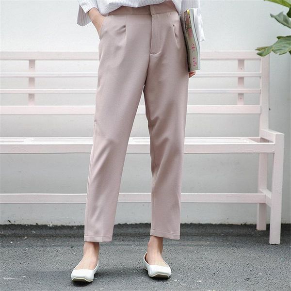 women's pants & capris hzirip 2021 pink high waist plus casual loose solid straight brief all match gentle fashion chic women ankle len, Black;white
women's pants & capris hzirip 2021 pink high waist plus casual loose solid straight brief all match gentle fashion chic women ankle len, Black;white