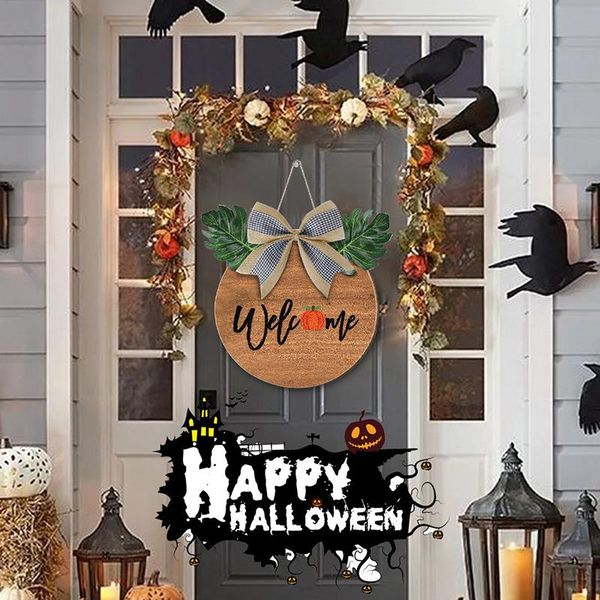 decorative objects & figurines halloween welcome sign wreath front door hanger with rope round outdoor hanging vertical home party holiday d
decorative objects & figurines halloween welcome sign wreath front door hanger with rope round outdoor hanging vertical home party holiday d