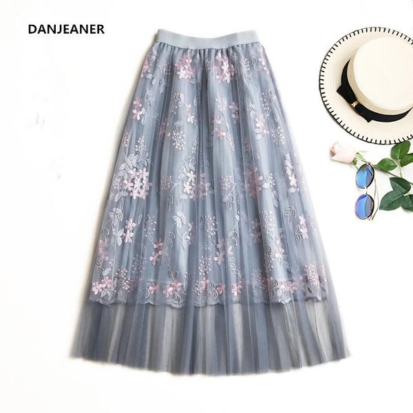 skirts danjeaner summer floral embroidery tulle high waist a-line casual long skirt harajuku pleated female tutu, Black
skirts danjeaner summer floral embroidery tulle high waist a-line casual long skirt harajuku pleated female tutu, Black