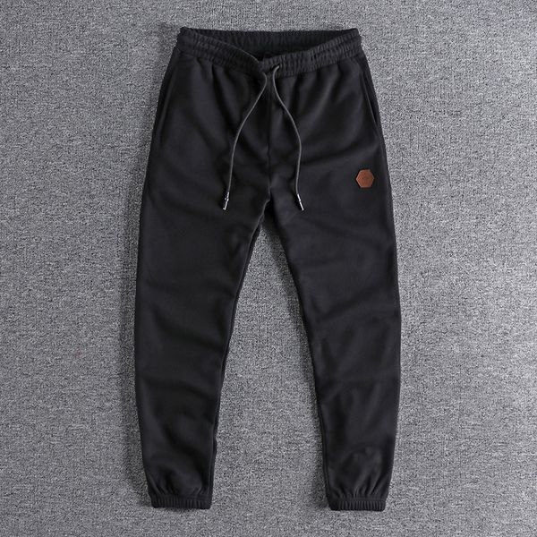 simple leather band decoration terry casual men's trend foot binding youth drawstring sports pants jogging trouser 0735 e7pd, Black
simple leather band decoration terry casual men's trend foot binding youth drawstring sports pants jogging trouser 0735 e7pd, Black