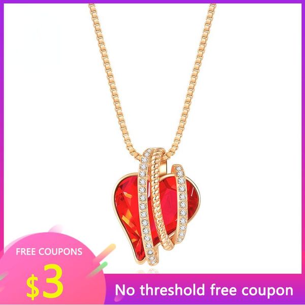 pendant necklaces ogulee 2021 guardian heart necklace fashion fire red crystal gold plated for girlfriend christmas gift jewelry, Silver
pendant necklaces ogulee 2021 guardian heart necklace fashion fire red crystal gold plated for girlfriend christmas gift jewelry, Silver