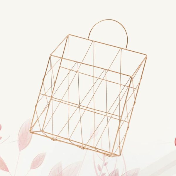 laundry bags 1pc iron magazine handle storage basket wall hanging deskbooks spapers holder (golden) 
laundry bags 1pc iron magazine handle storage basket wall hanging deskbooks spapers holder (golden)