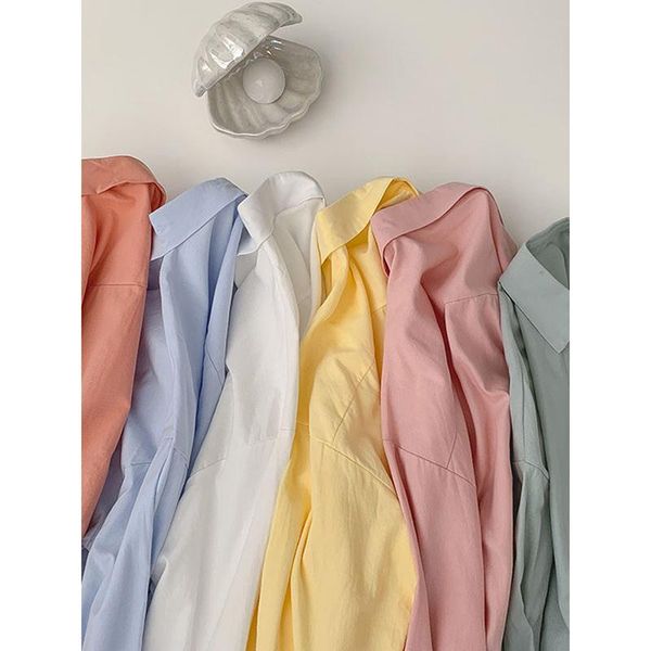 women's blouses & shirts shirt classic korean plus size loose long-sleeved casual ladies simple style blouse, White
women's blouses & shirts shirt classic korean plus size loose long-sleeved casual ladies simple style blouse, White
