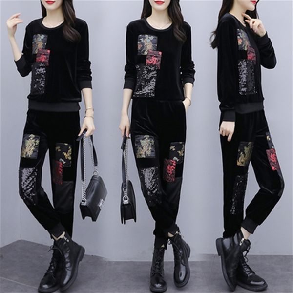 golden velvet piece defines sets women's sequins sequin of casual training meetingwomen clothes cdfb, White
golden velvet piece defines sets women's sequins sequin of casual training meetingwomen clothes cdfb, White