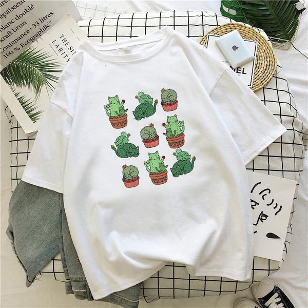fun cactus cat art print o-neck t-shirt female summer new harajuku chic oversize loose head casual t-shirt fashion women shirt, White
fun cactus cat art print o-neck t-shirt female summer new harajuku chic oversize loose head casual t-shirt fashion women shirt, White