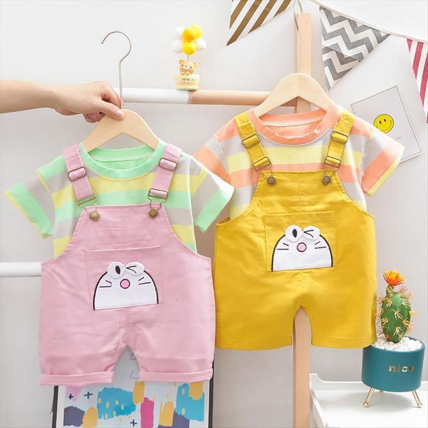 2 piece set summer suspender shorts short sleeve suit casual comfortable striped pants 1 5 years old kids clothes, White
2 piece set summer suspender shorts short sleeve suit casual comfortable striped pants 1 5 years old kids clothes, White