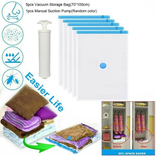 storage bags vacuum bag set 5pcs and 1pcs manual suction pump portable travel compressed save space
storage bags vacuum bag set 5pcs and 1pcs manual suction pump portable travel compressed save space