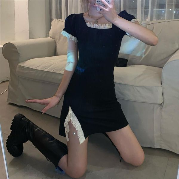 casual dresses summer 2021 girl dress high-looking short small french elegant black for women, Black;gray
casual dresses summer 2021 girl dress high-looking short small french elegant black for women, Black;gray