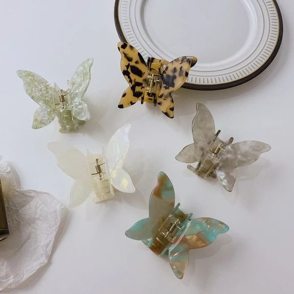 korea vintage women hairpins headdress acetate acrylic butterfly shape hair claw clips for girls hair accessories, Slivery;white
korea vintage women hairpins headdress acetate acrylic butterfly shape hair claw clips for girls hair accessories, Slivery;white