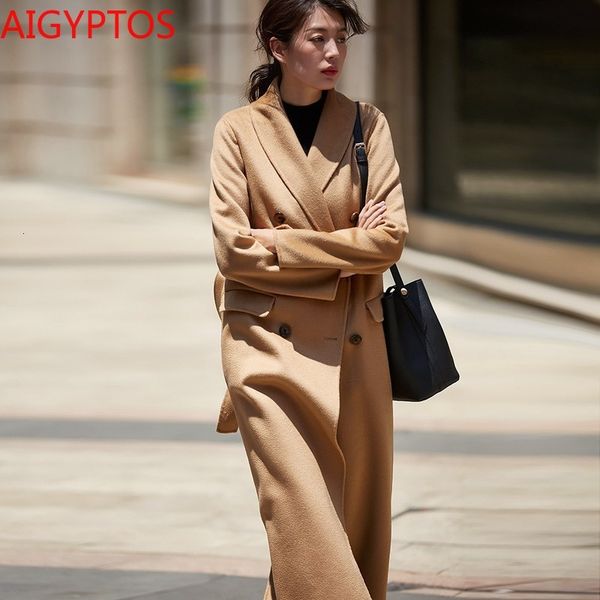women's wool & blends water ripple coat autumn and winter thin temperament double-faced female double-breasted fashion iuj8, Black
women's wool & blends water ripple coat autumn and winter thin temperament double-faced female double-breasted fashion iuj8, Black