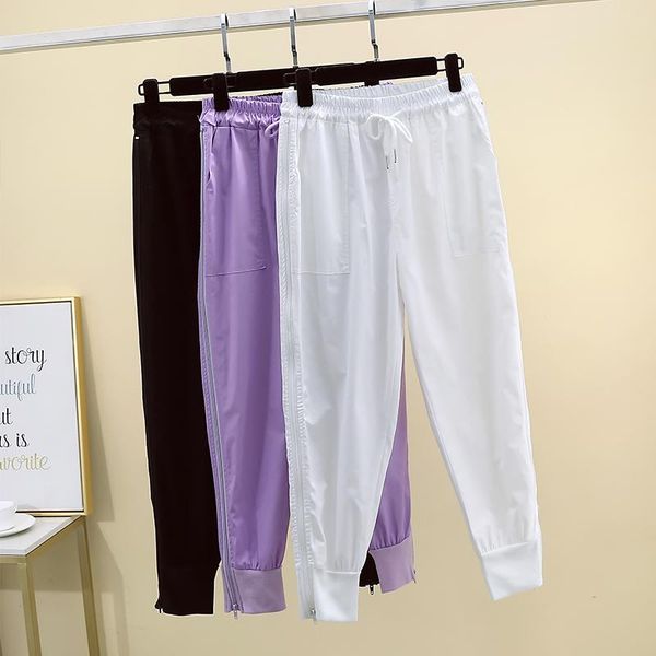 women's pants & capris 2021 fat sister trendy autumn and winter black sweatpants with thin legs casual harlan wei, Black;white
women's pants & capris 2021 fat sister trendy autumn and winter black sweatpants with thin legs casual harlan wei, Black;white