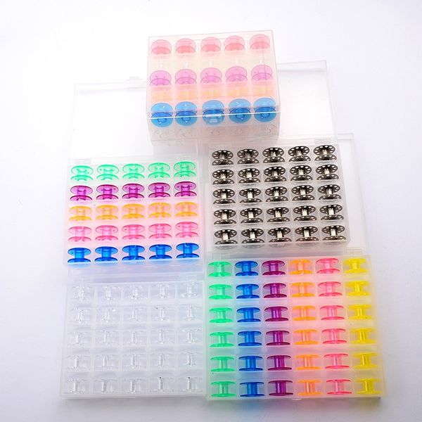 25 36pcs/set bobbins box set sewing machine spools colorful plastic metal and case storage box sewing equipment tools accessories
25 36pcs/set bobbins box set sewing machine spools colorful plastic metal and case storage box sewing equipment tools accessories