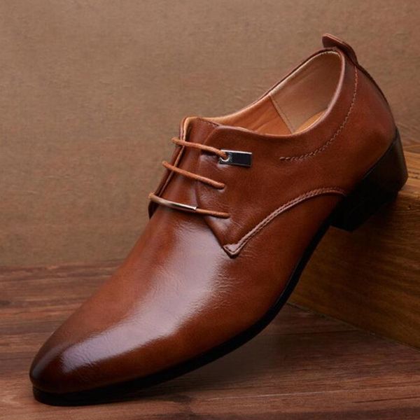 dress shoes england style fashion men pointed toe vintage brand business male formal flat x10, Black
dress shoes england style fashion men pointed toe vintage brand business male formal flat x10, Black