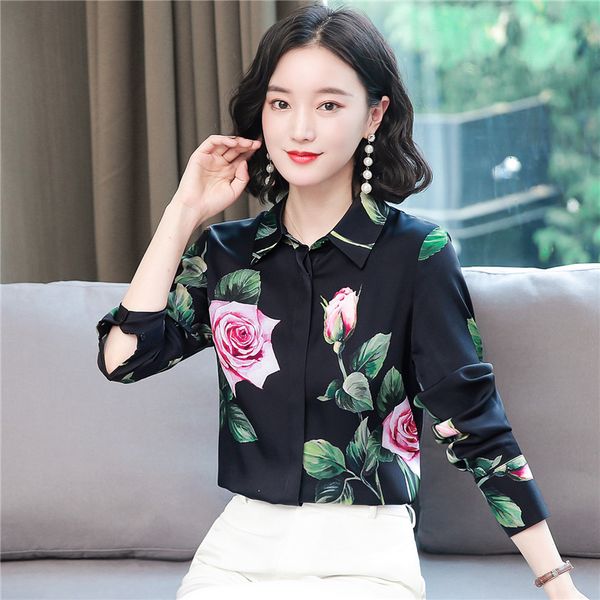 new 2023 runway rose silk satin shirts long sleeve printed women's designer formal button blouses elegant and youth office ladies casua, White
new 2023 runway rose silk satin shirts long sleeve printed women's designer formal button blouses elegant and youth office ladies casua, White