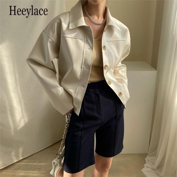women's leather & faux retro pu coat streetwear women 2021 ol autumn chic loose all match fashion jacket motorcycle, Black
women's leather & faux retro pu coat streetwear women 2021 ol autumn chic loose all match fashion jacket motorcycle, Black