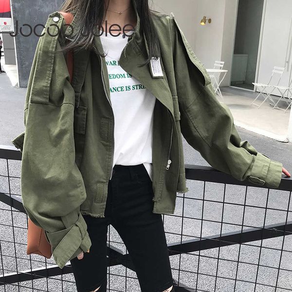 jocoo jolee vintage harajuku jackets autumn korean loose coat all-match trench coat outfits casual solid zipper windbreaker 210619, Black;brown
jocoo jolee vintage harajuku jackets autumn korean loose coat all-match trench coat outfits casual solid zipper windbreaker 210619, Black;brown