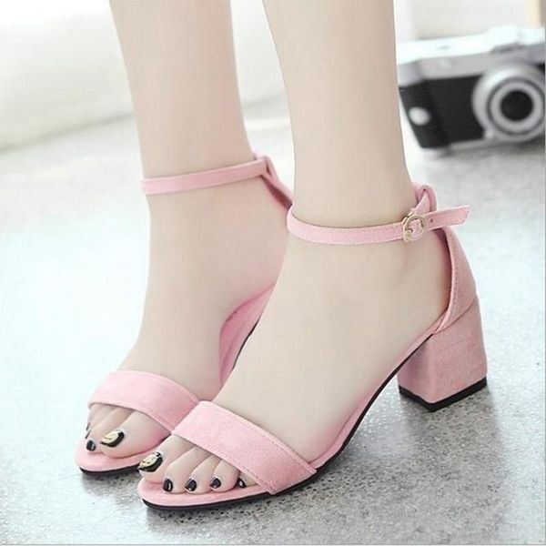 female mid heel shoes wild elegant mature korean 2021 summer new open toe a word buckle extra large women's square heel sandals, Black
female mid heel shoes wild elegant mature korean 2021 summer new open toe a word buckle extra large women's square heel sandals, Black