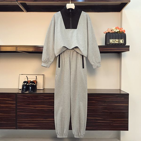 plus size l-4xl female gray cotton sports suit sweatershirt and pants two pieces matching training set streetwear run outfit 6r1b
plus size l-4xl female gray cotton sports suit sweatershirt and pants two pieces matching training set streetwear run outfit 6r1b