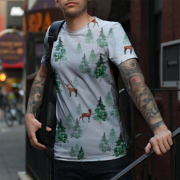 lazy style all-match men's new cartoon pine elk pattern western style short-sleeved casual breathable street shooting party travel vaca, White;black
lazy style all-match men's new cartoon pine elk pattern western style short-sleeved casual breathable street shooting party travel vaca, White;black
