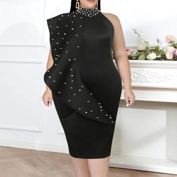 plus size dresses pink dress one shoulder beading knee length bodycon fit big ruffles tunics female elegant prom birthday night, Black
plus size dresses pink dress one shoulder beading knee length bodycon fit big ruffles tunics female elegant prom birthday night, Black