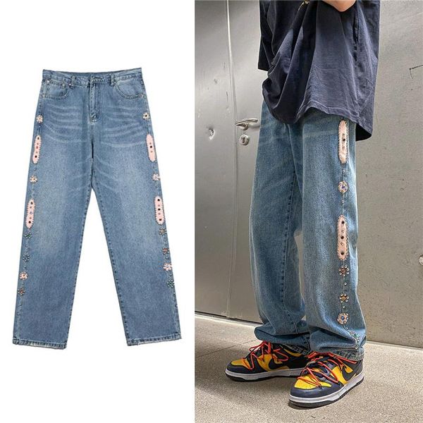 men's jeans hip hop men high street fashion brand embroidery denim pants streetwear no stretch loose mens, Blue
men's jeans hip hop men high street fashion brand embroidery denim pants streetwear no stretch loose mens, Blue