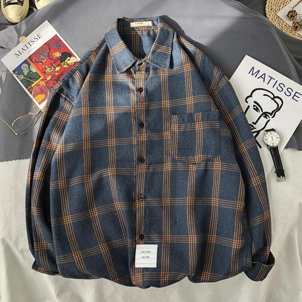 men's casual shirts fashion men plaid printed hip hop single-breasted loose lapel long sleeve shirt harajuku blouse camisa masculina#g, White;black
men's casual shirts fashion men plaid printed hip hop single-breasted loose lapel long sleeve shirt harajuku blouse camisa masculina#g, White;black