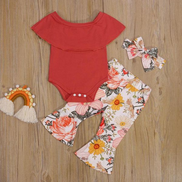 clothing sets summer infant clothes baby girl set, boat neck short sleeve romper, floral printed pattern flared pants and headdress, White
clothing sets summer infant clothes baby girl set, boat neck short sleeve romper, floral printed pattern flared pants and headdress, White