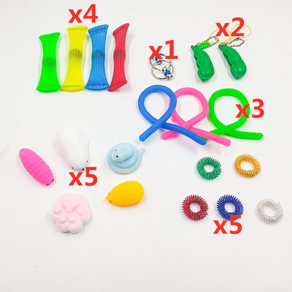 20pcs/set fidget sensory toy bundle fidget noodle mesh and marble squeeze bean pea toys key ring autism stress relief special needs ly2241
20pcs/set fidget sensory toy bundle fidget noodle mesh and marble squeeze bean pea toys key ring autism stress relief special needs ly2241