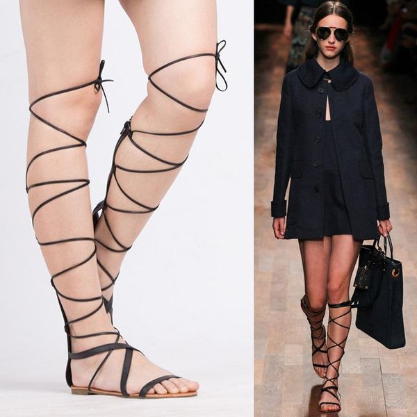 sandals sandals bandage open-toed women's shoes large size bandage beach flat, Black
sandals sandals bandage open-toed women's shoes large size bandage beach flat, Black
