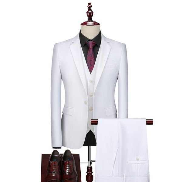 men's suits & blazers 16-color casual slim solid color 3 piece ssts (jackets+pants+vest) business wedding office dress, White;black
men's suits & blazers 16-color casual slim solid color 3 piece ssts (jackets+pants+vest) business wedding office dress, White;black