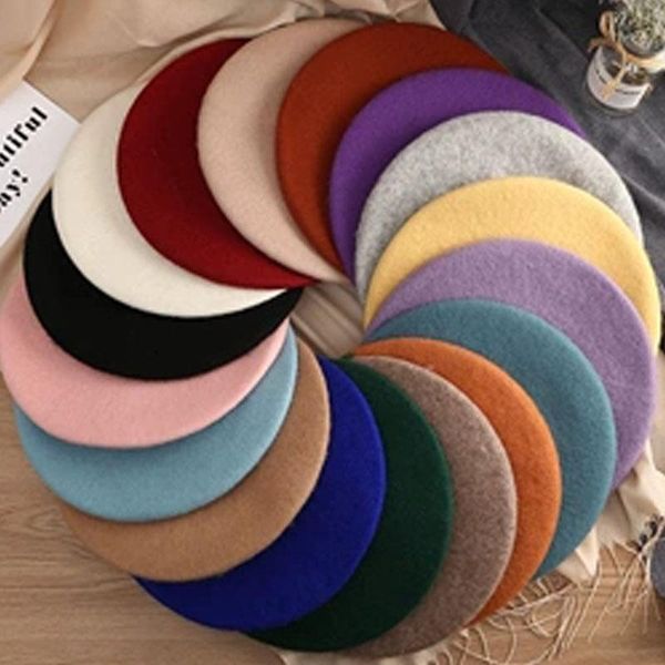 berets autumn winter wool beret for women girls vintage hat lady solid outdoor warm walking female painter cap french, Blue;gray
berets autumn winter wool beret for women girls vintage hat lady solid outdoor warm walking female painter cap french, Blue;gray