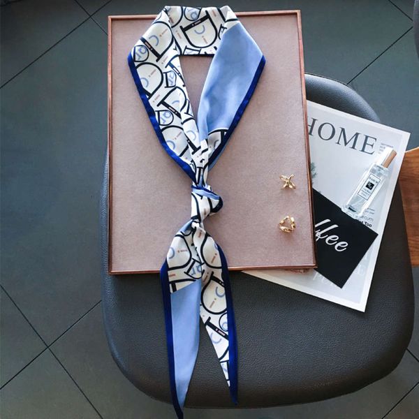 sharp angle double layer letter temperament strip small silk women's fashion versatile spring autumn decorative scarf korean new, Blue;black
sharp angle double layer letter temperament strip small silk women's fashion versatile spring autumn decorative scarf korean new, Blue;black