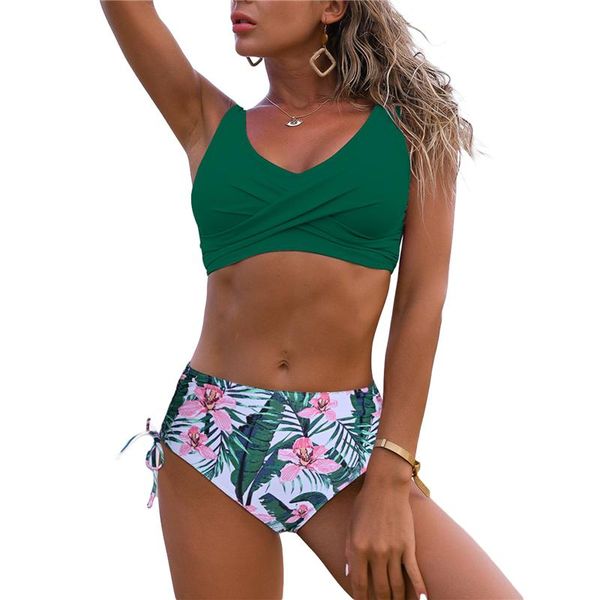 women's swimwear women biquinis 2pcs swimsuit set solid color/printed v-neck padded bikini + drawstring panties summer beach wear, White;black
women's swimwear women biquinis 2pcs swimsuit set solid color/printed v-neck padded bikini + drawstring panties summer beach wear, White;black